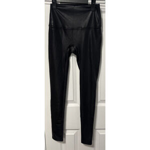 Jane and Bleecker Women's Sm Faux Leather Black Leggings Sexy Biker Pinup Baddie